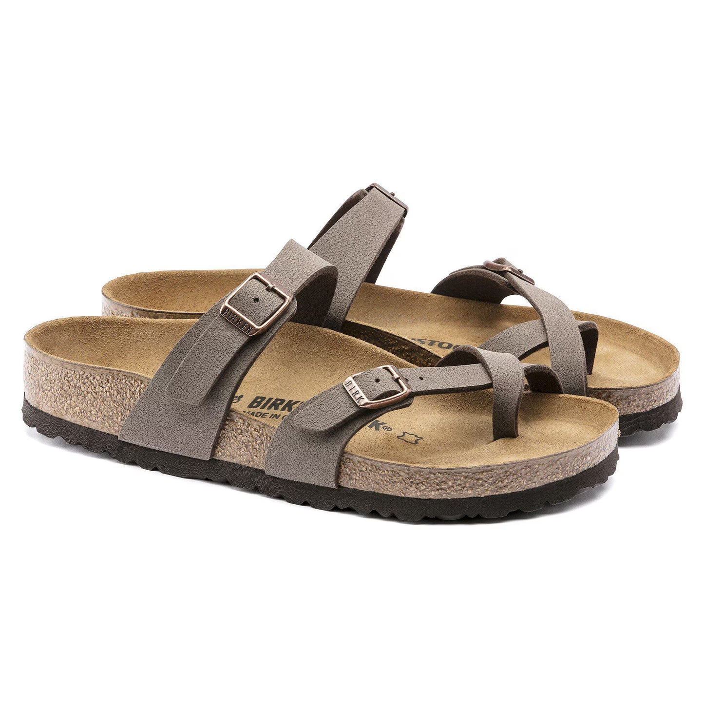 Birkenstock Women's Mayari Birko-Flor Nubuck Sandals Mocca Brown