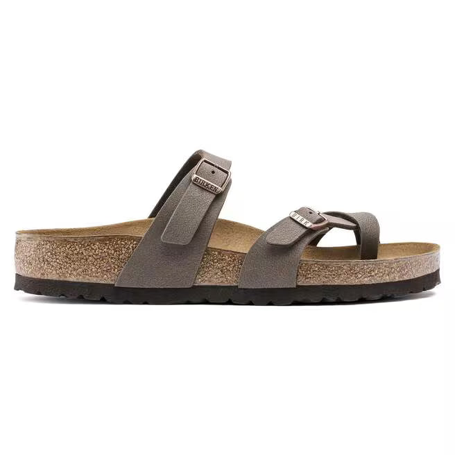 Birkenstock Women's Mayari Birko-Flor Nubuck Sandals Mocca Brown