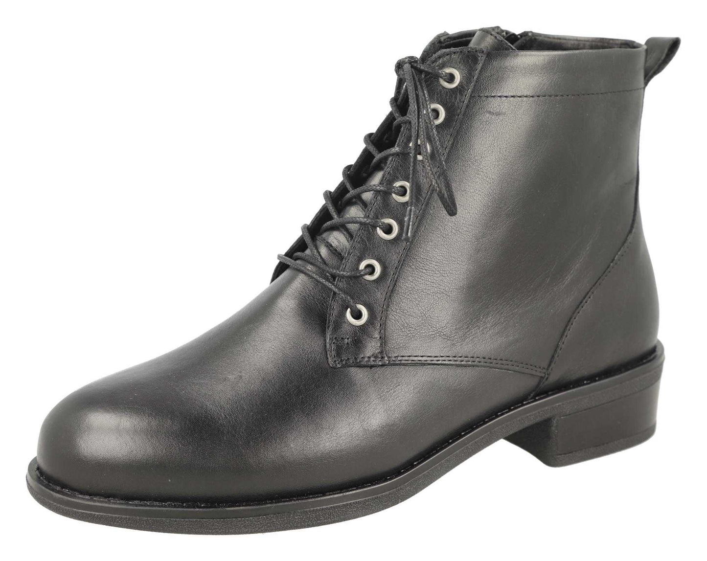 DB Wider Fit Women's Starshine Leather Ankle Boots Black