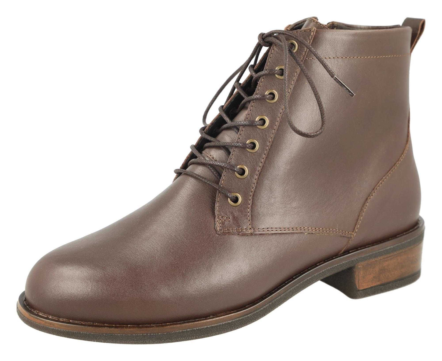 DB Wider Fit Women's Starshine Leather Ankle Boots Brown