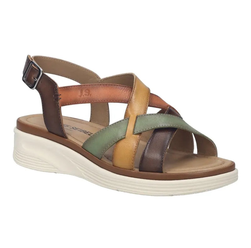 Josef Seibel Women's Sevran 07 Sandals in Green Multi