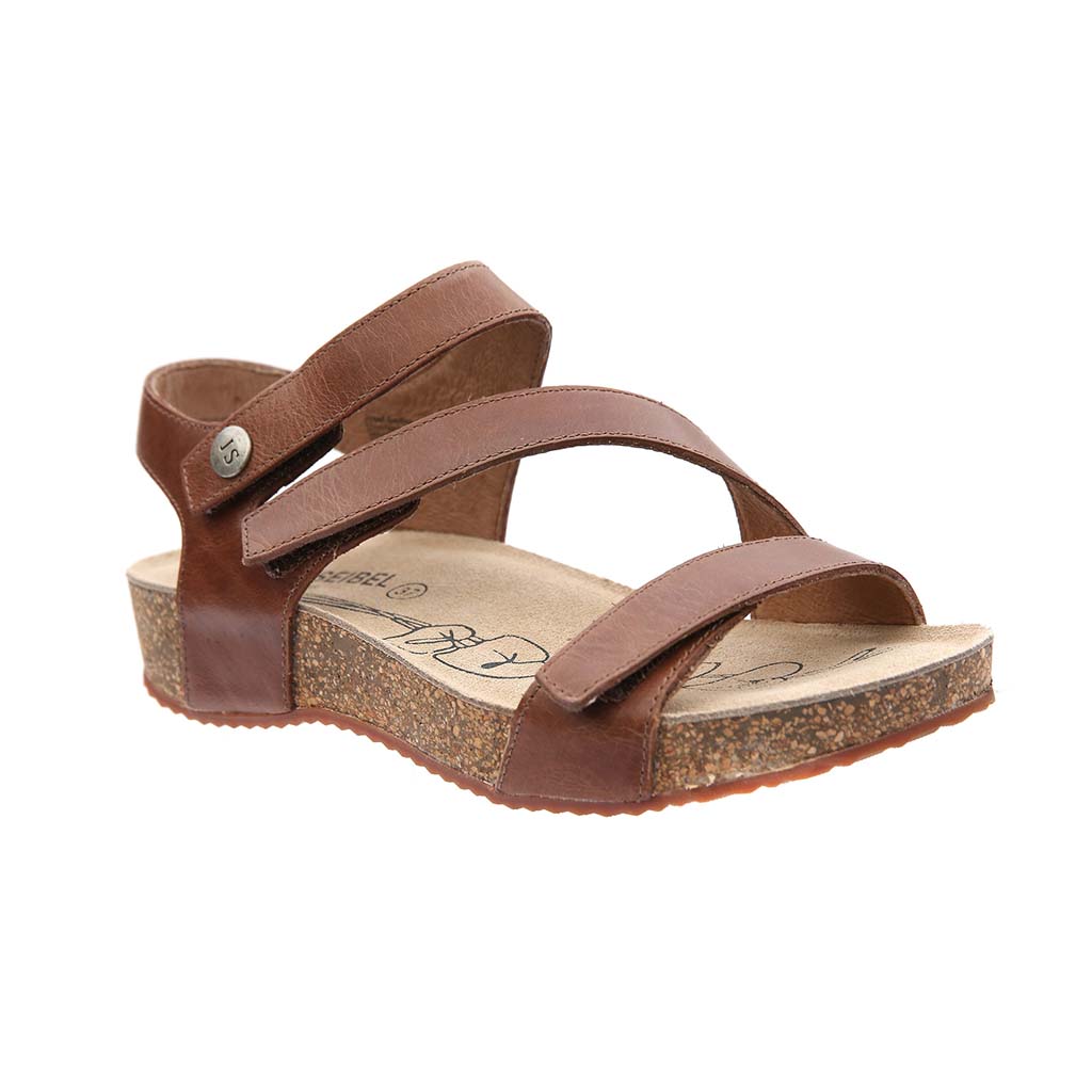 Josef Seibel Women's Tonga 25 Leather Strap Sandals Camel Brown