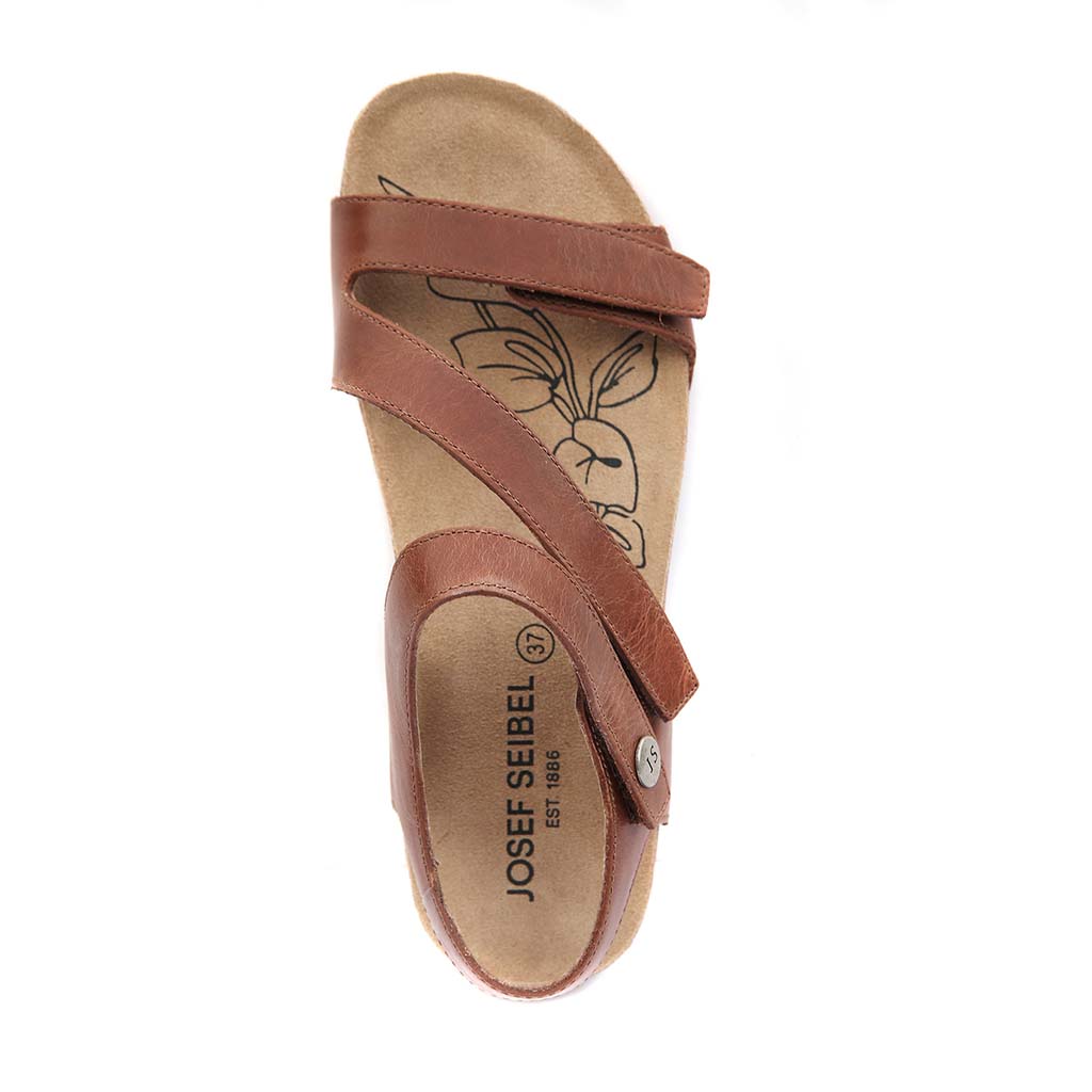 Josef Seibel Women's Tonga 25 Leather Strap Sandals Camel Brown