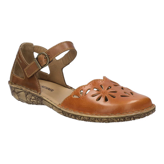 Josef Seibel Women's Rosalie 04 Leather Closed Toe Sandals Orange