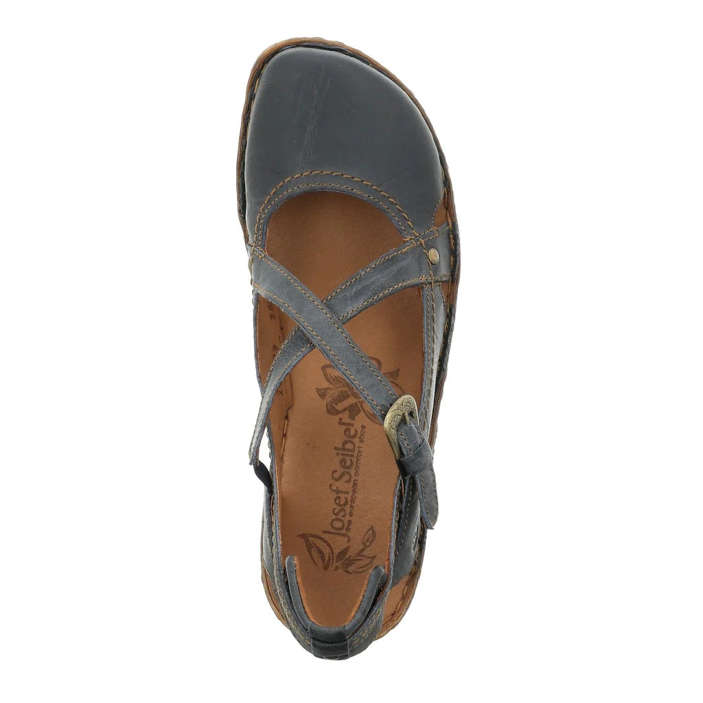 Josef Seibel Women s Rosalie 13 Leather Closed Toe Sandals Ocean Blue