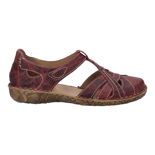 Josef Seibel Women's Rosalie 29 Leather Closed Toe Sandals Orchidee Red