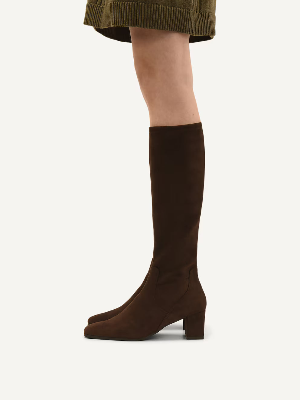Caprice Women's 9-25547-41 Knee High Boots Dark Brown Stretch