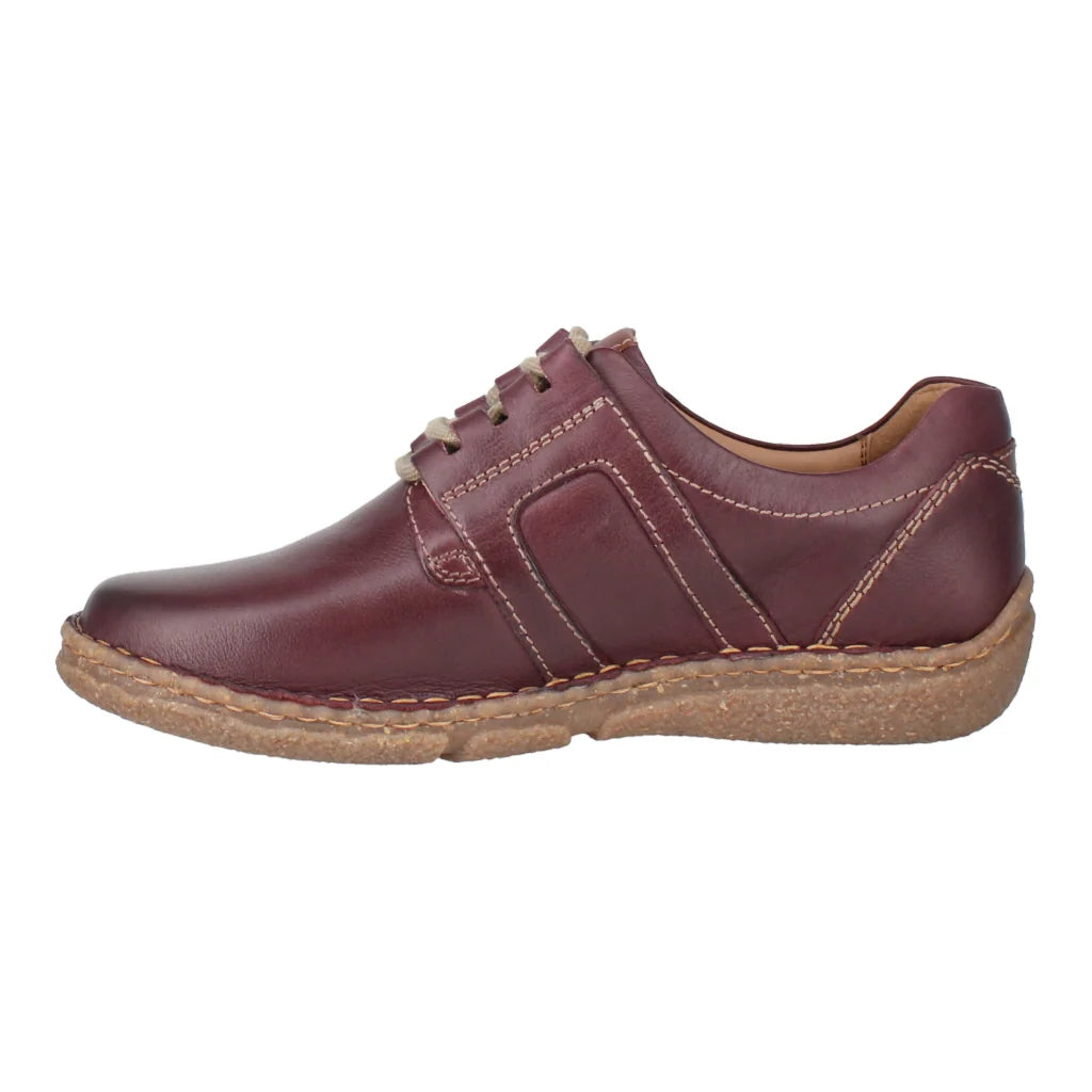 Josef Seibel Women's Neele 44 Leather Comfort Shoe Bordeaux Burgundy