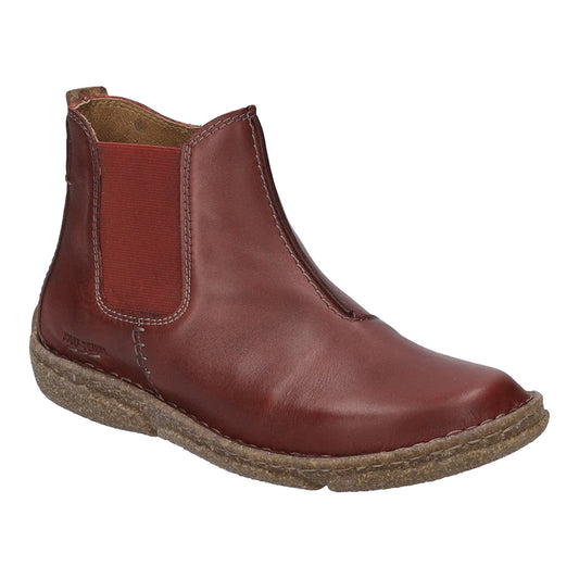 Josef Seibel Women's Neele 68 Leather Ankle Boots Hibiscus Red