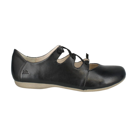Josef Seibel Women's Fiona 04 Slip-On Leather Lace Up Shoes Black