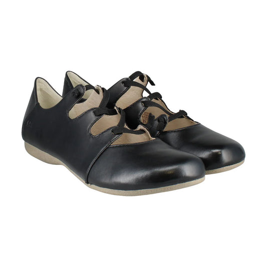 Josef Seibel Women's Fiona 04 Slip-On Leather Lace Up Shoes Black