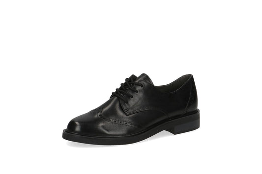 Caprice Women's 9-23201-41 Leather Lace-Up Brogue Shoes Black Nappa