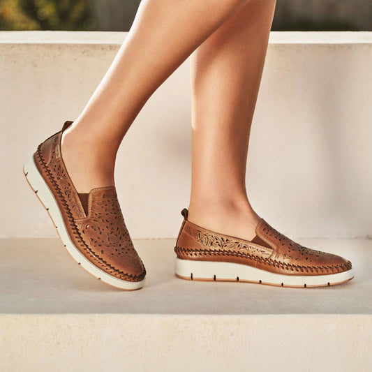 Pikolinos Women's Tenerife W8D-3896 Leather Moccasin Shoes Brandy Brown