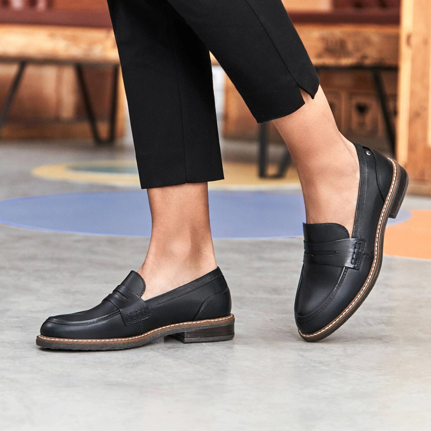 Pikolinos Women's Aldaya W8J-3541 Leather Loafer Shoes Black