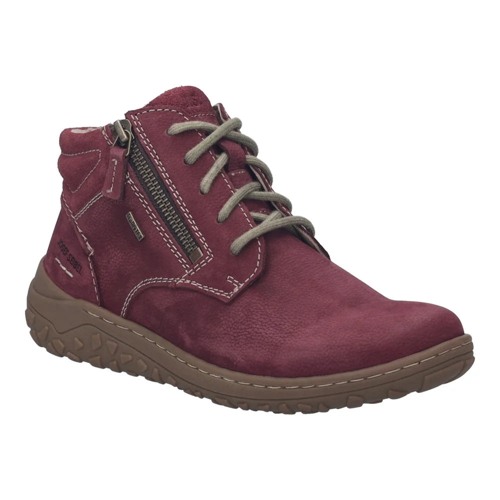 Josef Seibel Women's Ruby 54 Leather Ankle Boots Plum Purple