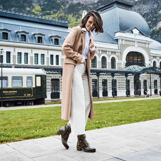 Pikolinos Women's San Sebastia W1T-8979C1 Leather Heeled Ankle Boots Forest Brown