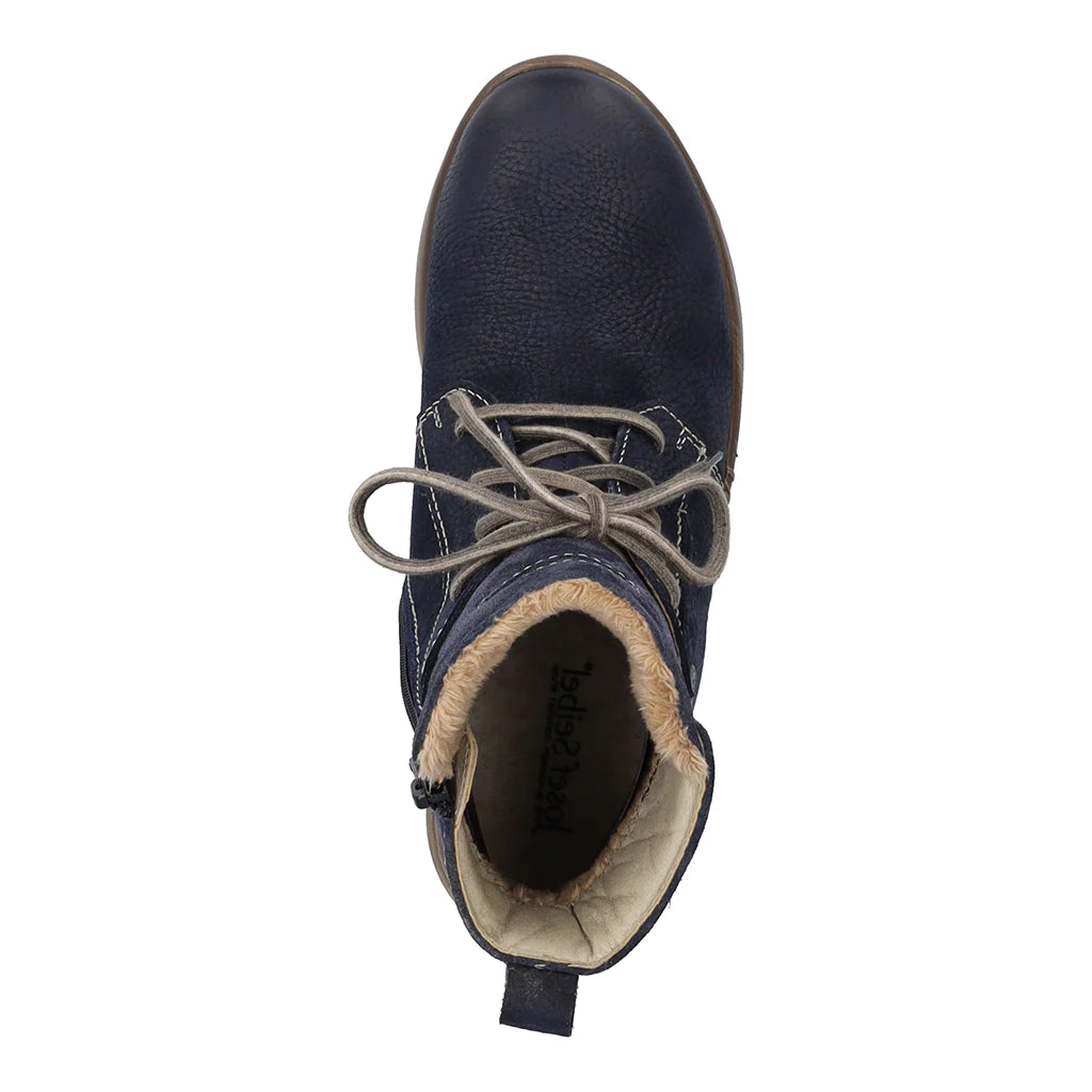 Josef Seibel Women's Conny 53 Winter Leather Boots Ocean Blue