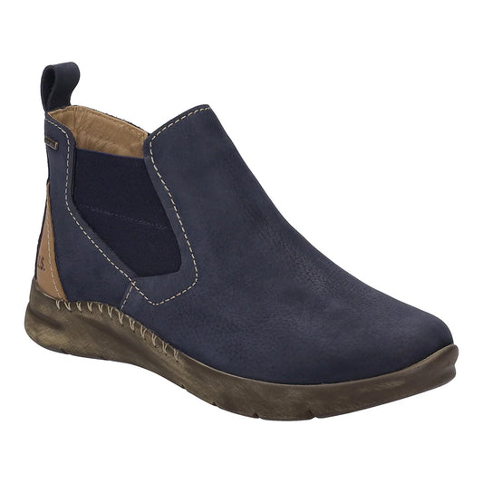 Josef Seibel Women's Conny 57 Leather Ankle Boots Ocean Blue