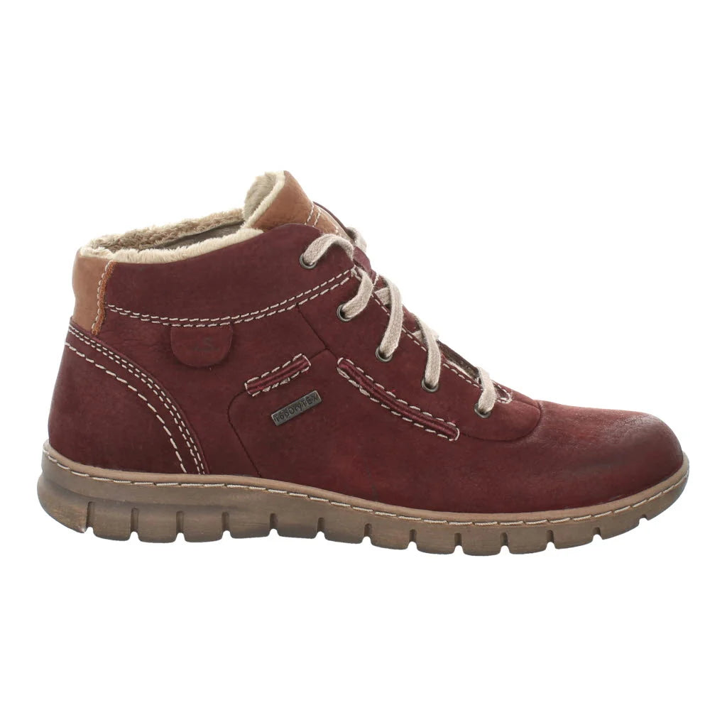 Josef Seibel Women's Steffi 53 Leather Comfort Boots Bordo Burgundy