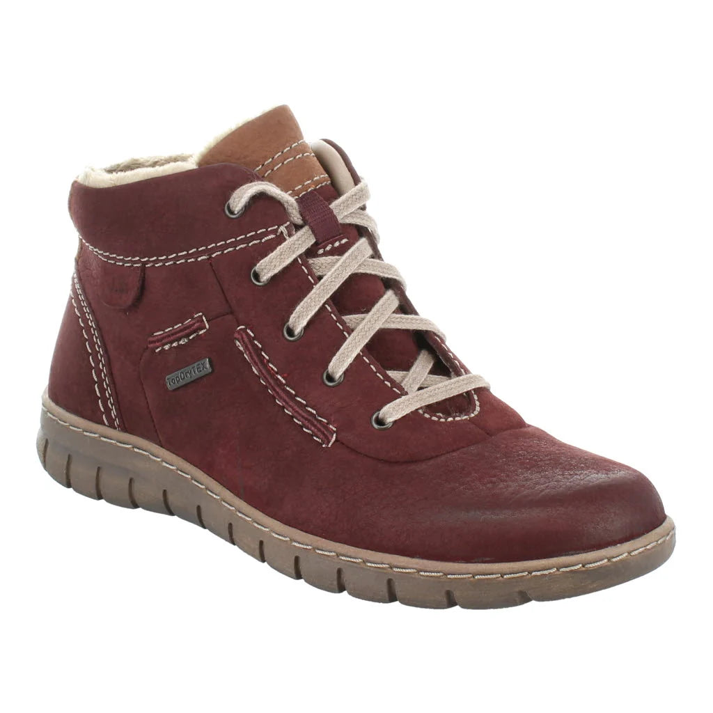 Josef Seibel Women's Steffi 53 Leather Comfort Boots Bordo Burgundy