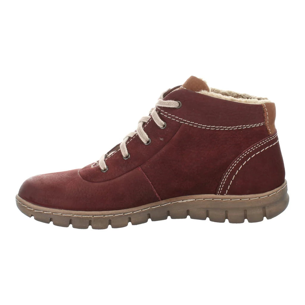 Josef Seibel Women's Steffi 53 Leather Comfort Boots Bordo Burgundy