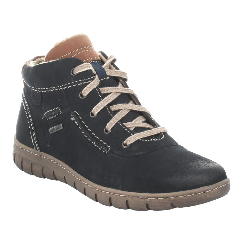 Josef Seibel Women's Steffi 53 Leather Comfort Boots Ocean Blue Combi