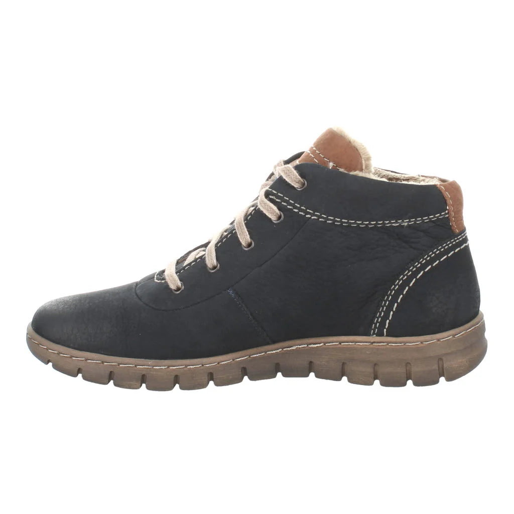 Josef Seibel Women's Steffi 53 Leather Comfort Boots Ocean Blue Combi