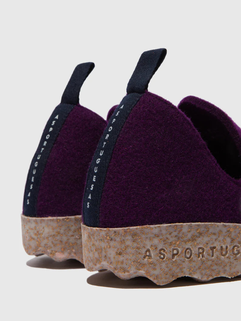 AsPortuguesas Womens City L Elasticated Slip-On Shoes Dark Purple