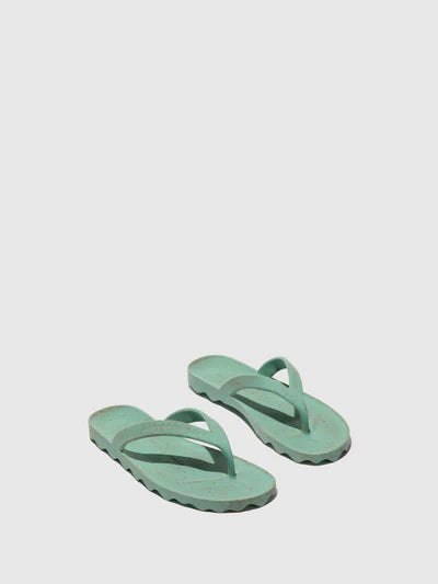 AsPortuguesas Women's Earth Beach Flip-Flops Sandals Mint Green