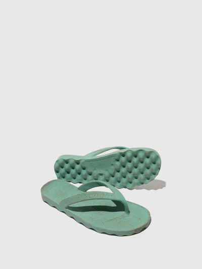 AsPortuguesas Women's Earth Beach Flip-Flops Sandals Mint Green