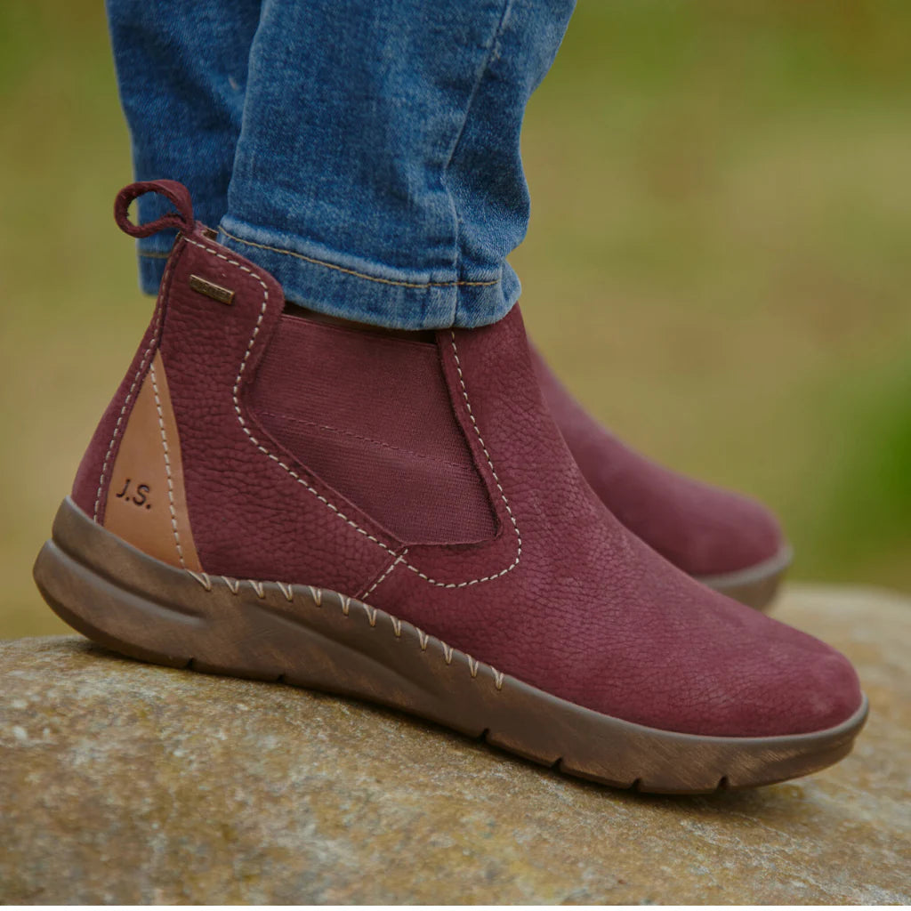 Josef Seibel Women's Conny 57 Leather Ankle Boots Plum Purple