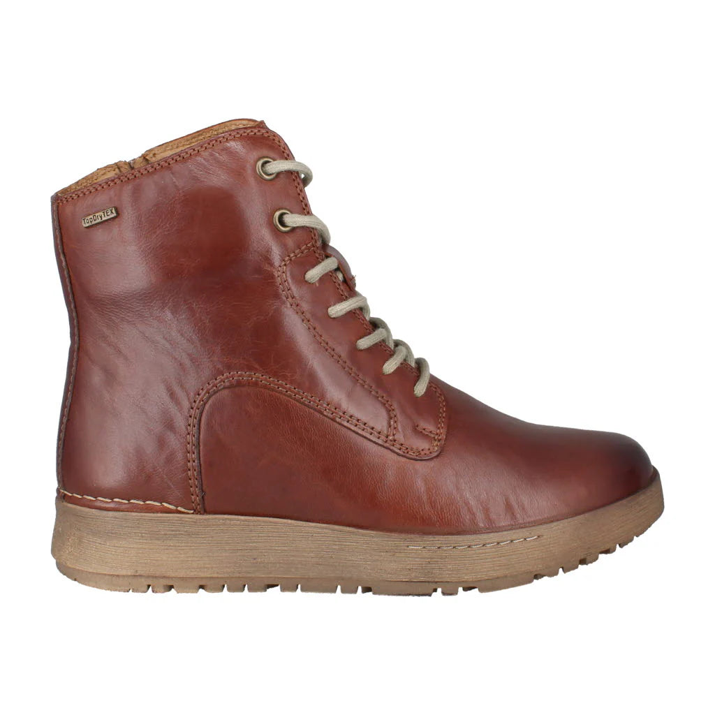 Josef Seibel Women's Anna 51 Leather Mid-High Boots Castagne Brown