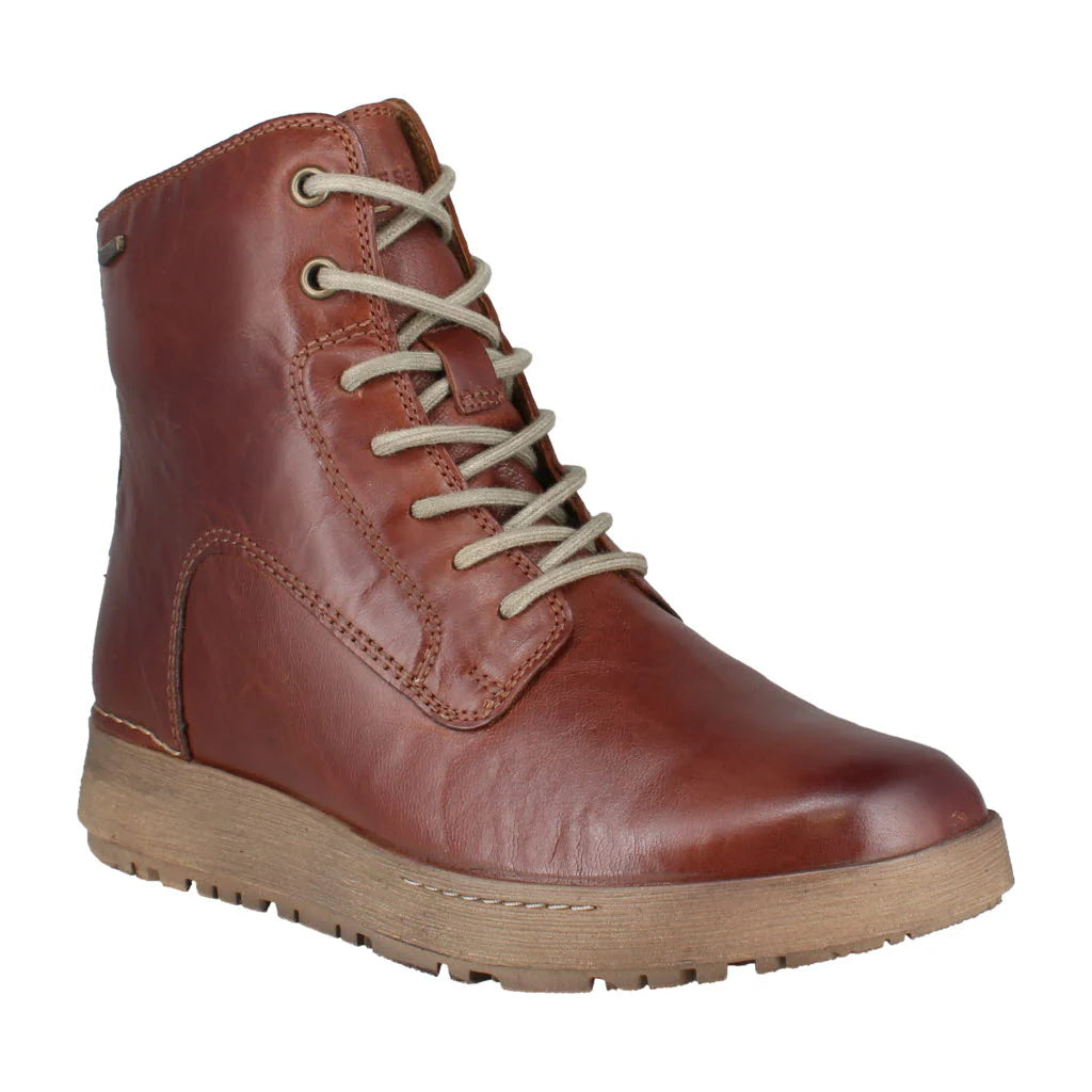 Josef Seibel Women's Anna 51 Leather Mid-High Boots Castagne Brown