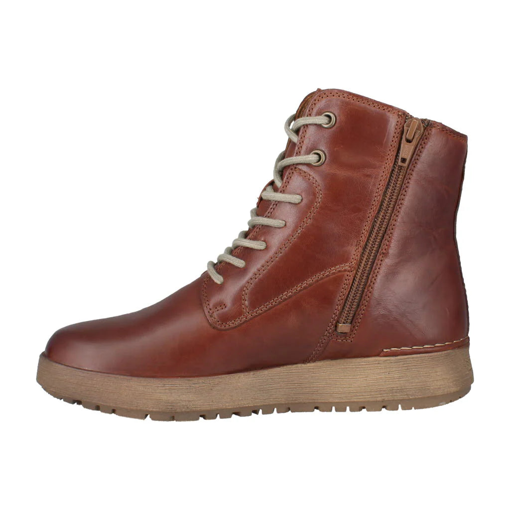 Josef Seibel Women's Anna 51 Leather Mid-High Boots Castagne Brown