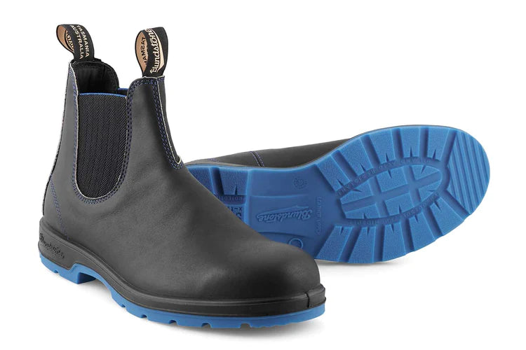 Blundstone Unisex 2343 Leather Chelsea Boots Black Blue