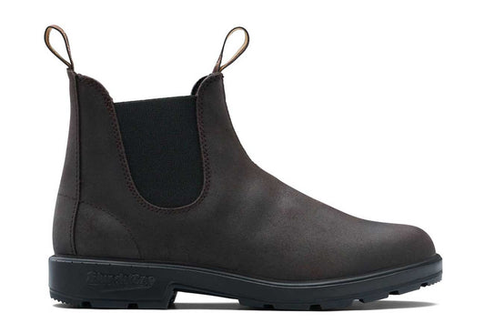 Blundstone Unisex 2610 Leather Chelsea Boots Dark Brown Waxed Suede