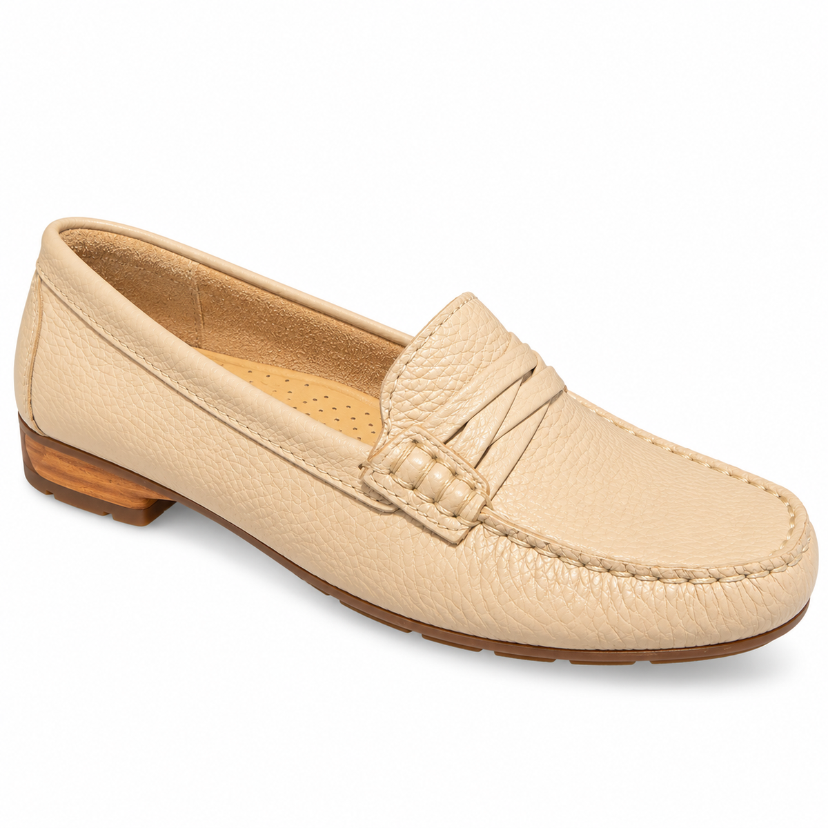 Beige padded loafer