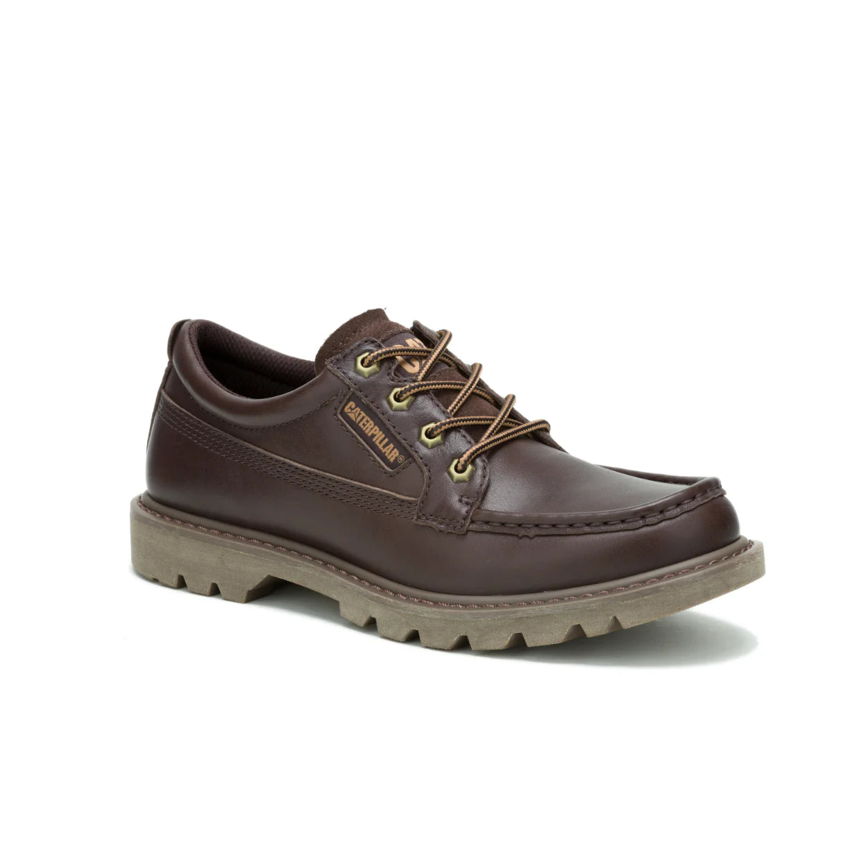 CAT Caterpillar Men's P726070 Colorado Moc Toe Low Leather Shoes Dark Brown