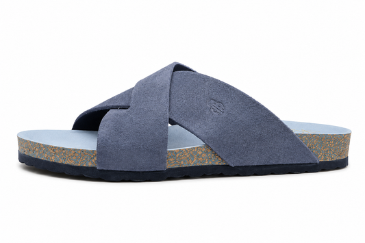 Yokono Women's Only - 300 Crossover Suede Leather Sandals in Iris