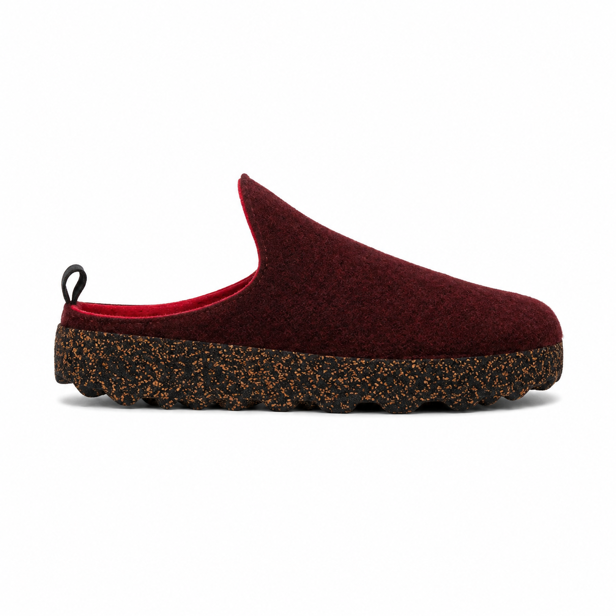 AsPortuguesas Women's Come L Slip-On Casual Mules Double Felt Merlot Red