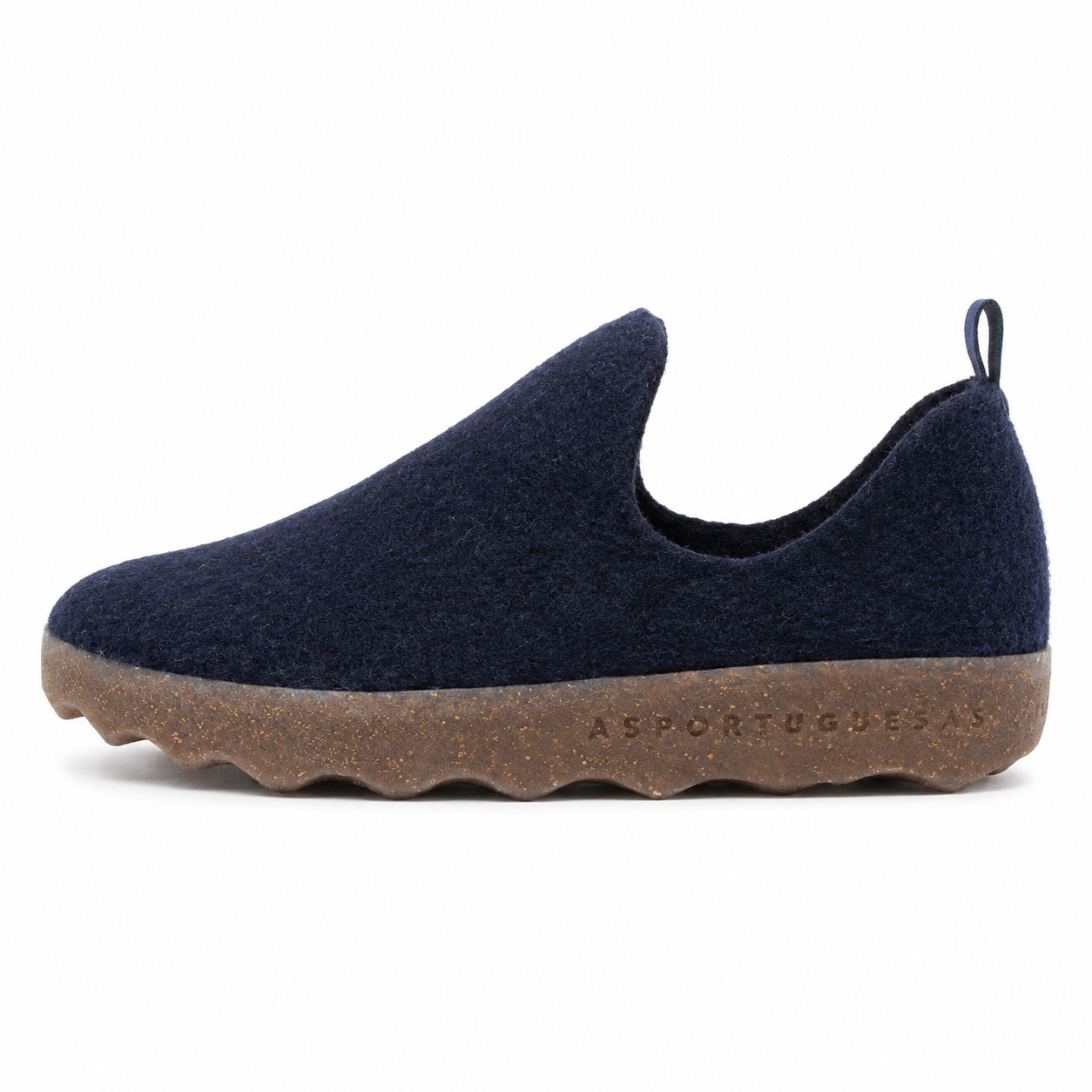 AsPortuguesas Womens City L Slip-On Shoes Tweed Felt 902 Navy