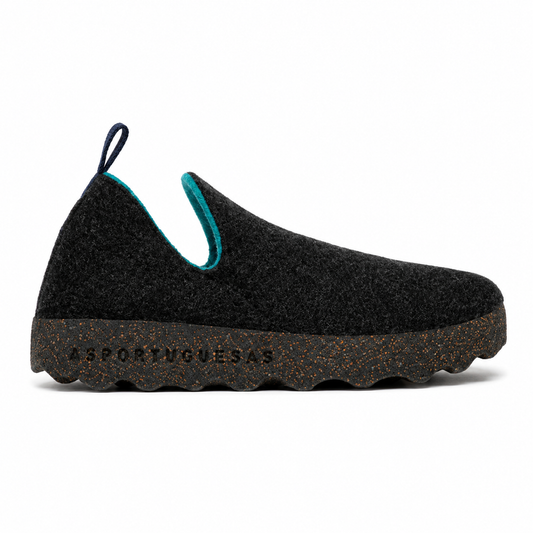 AsPortuguesas Womens City L  Slip-On Shoes Tweed/Felt Anthracite