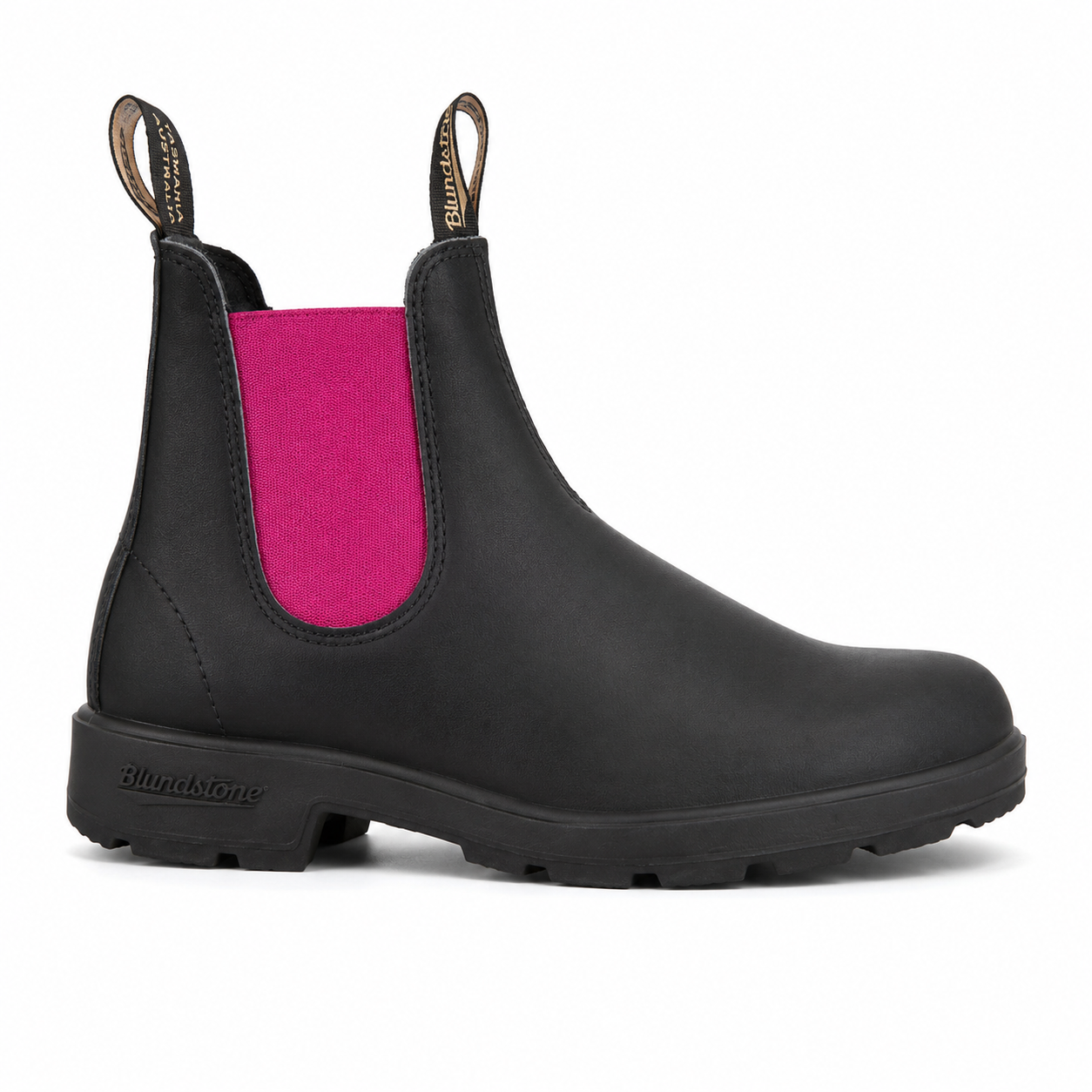 Blundstone Unisex 2208 Leather Chelsea Boots Black / Fuschia