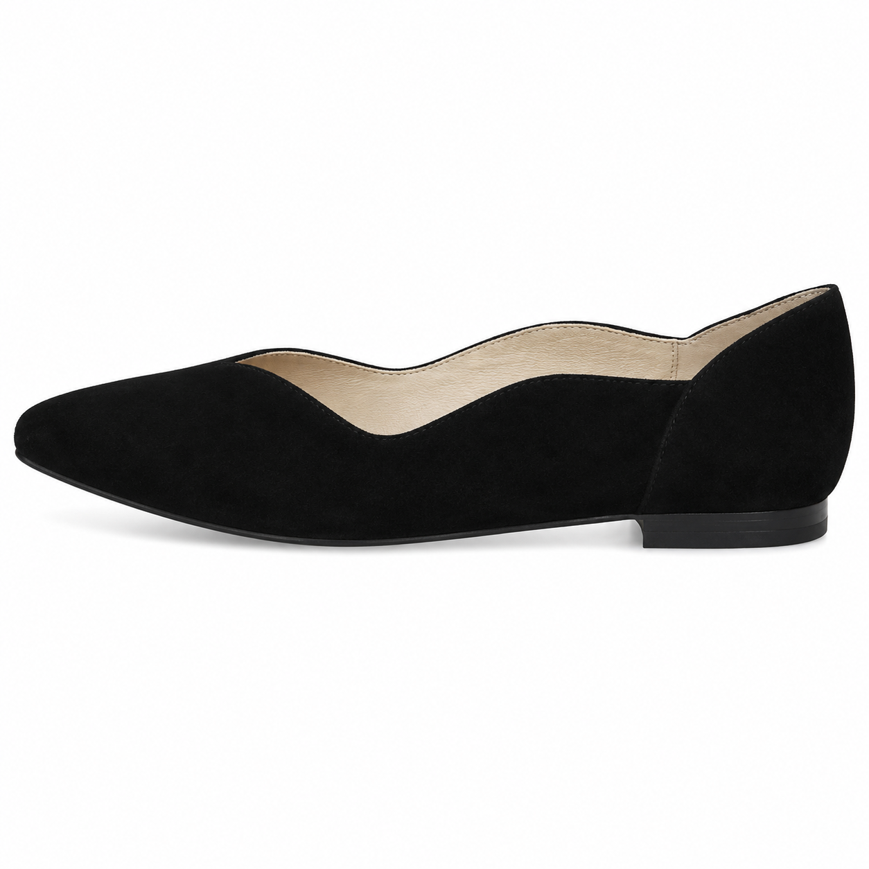 Caprice Women's 9-22200-42 Leather Slip-On Pump Shoes Black Suede