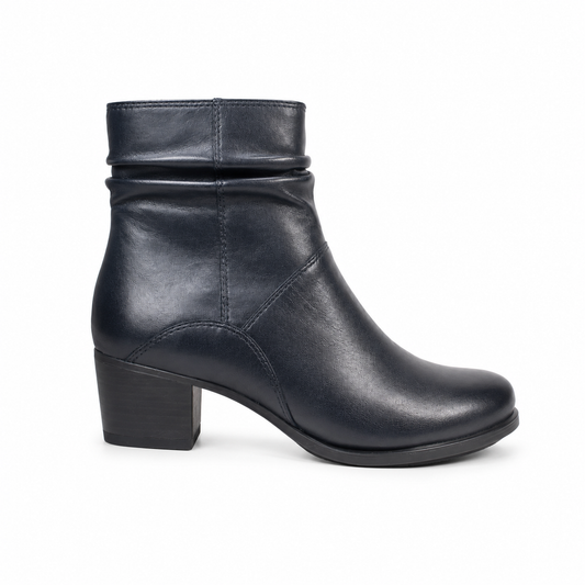 Caprice Women's 9-25335-41 Leather Ankle Boots Ocean Blue