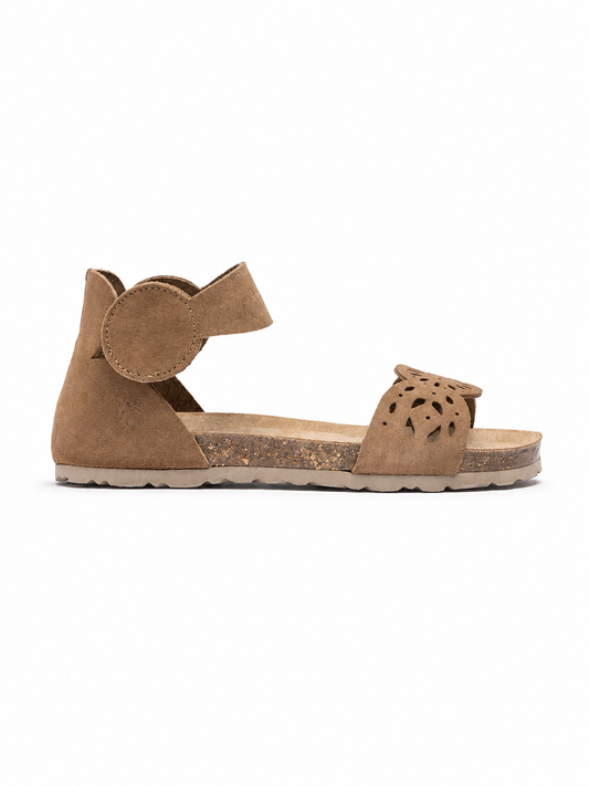 Yokono Women's Villa 086 Leather Flat Sandals Tabaco Brown