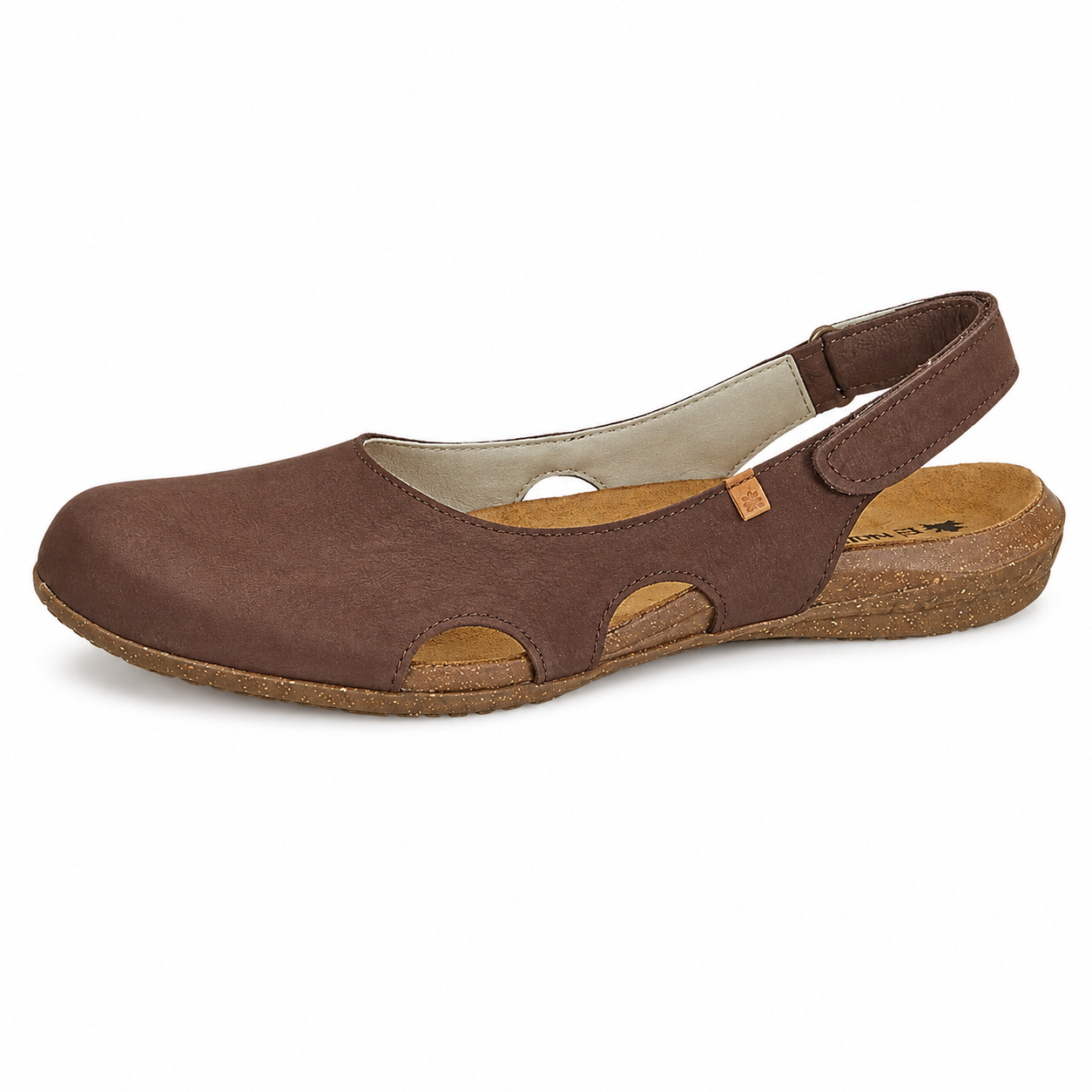 El Naturalista Women's N413 Nubuck Leather Comfort Sandals Pleasant Brown