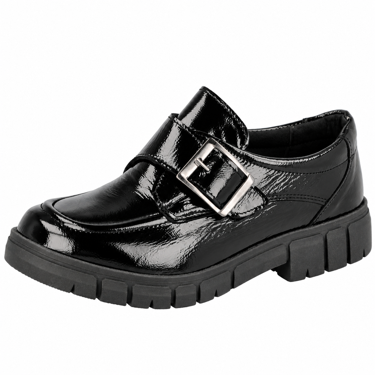 Glossy_Black_Buckled_Lug-Sole_Loafer