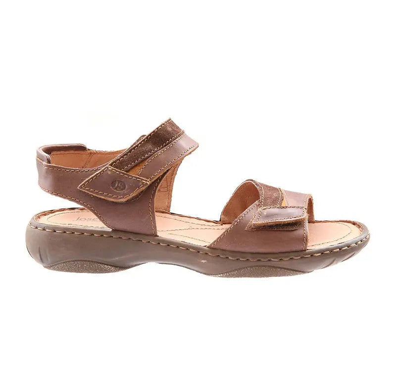 Josef Seibel Women's Debra 19 Leather Adjustable Sandals Brown
