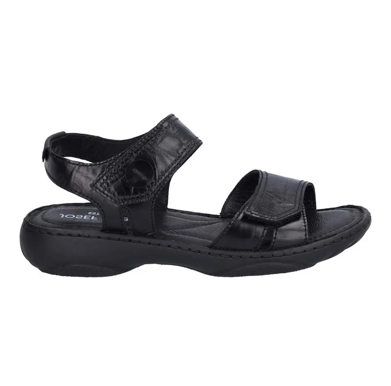 Josef Seibel Debra 58 Leather Adjustable Sandals Black